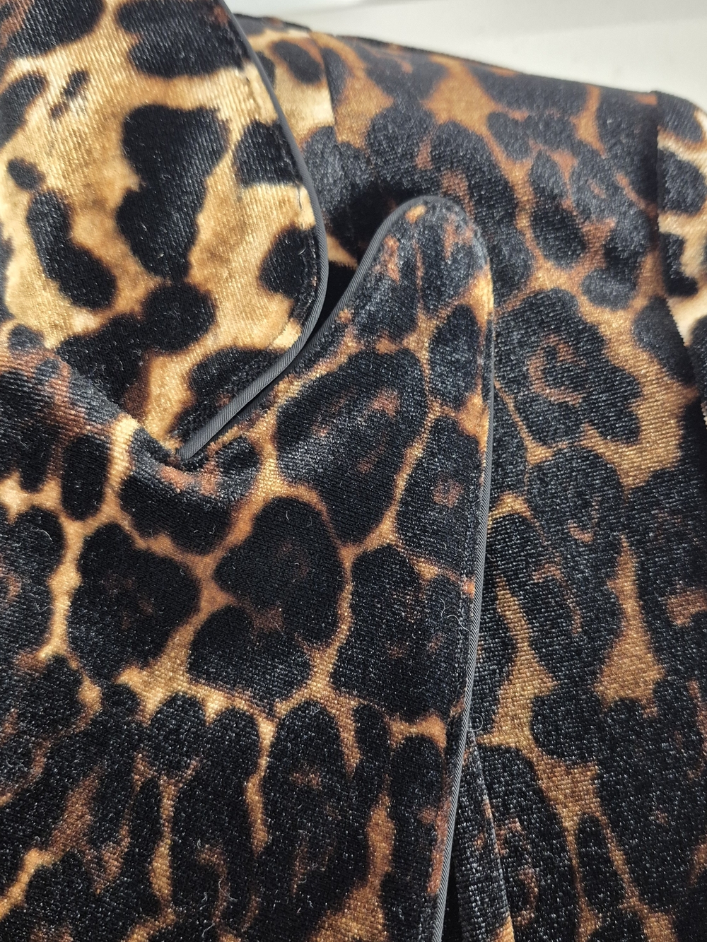 Design Today's by Song & Sung Vintage (Med) Velvet Leopard Blazer Modern Size XS - Picture 12 of 16
